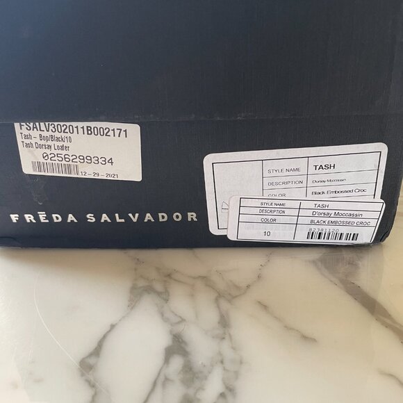 FREDA SALVADOR Tash D'Orsay Moccassin Loafers Black 10 Medium US - Picture 12 of 13